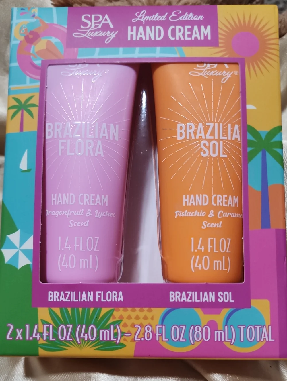 Spa Luxury Limited Edition Hand Cream Duo - Pink & Orange